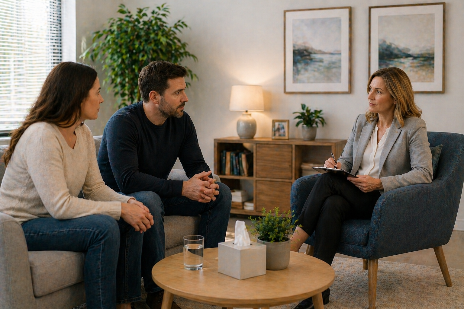 Therapy session in a modern setting